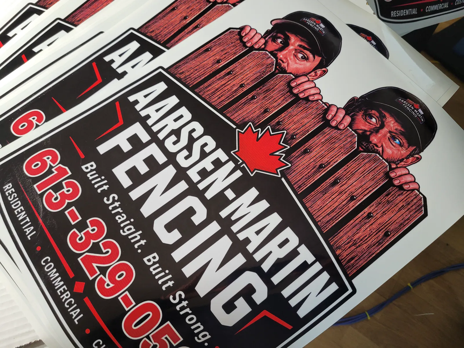Die-Cut Vinyl Decals made by Signs613