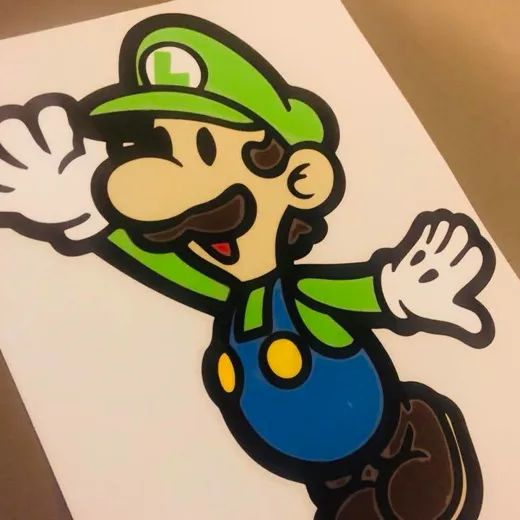 Hand-layered multi-colour vinyl character decal by Signs613