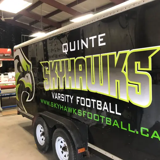Trailer Branding custom sign work by Signs613 in the 613 area
